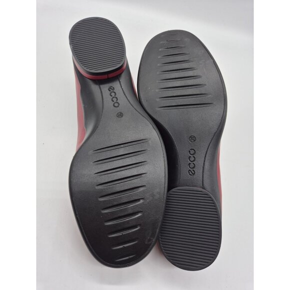 ECCO Women's Shoes Mules  Size 8 8.5 US 39 EU  Red Leather Croc Embossed (313 - Picture 11 of 12